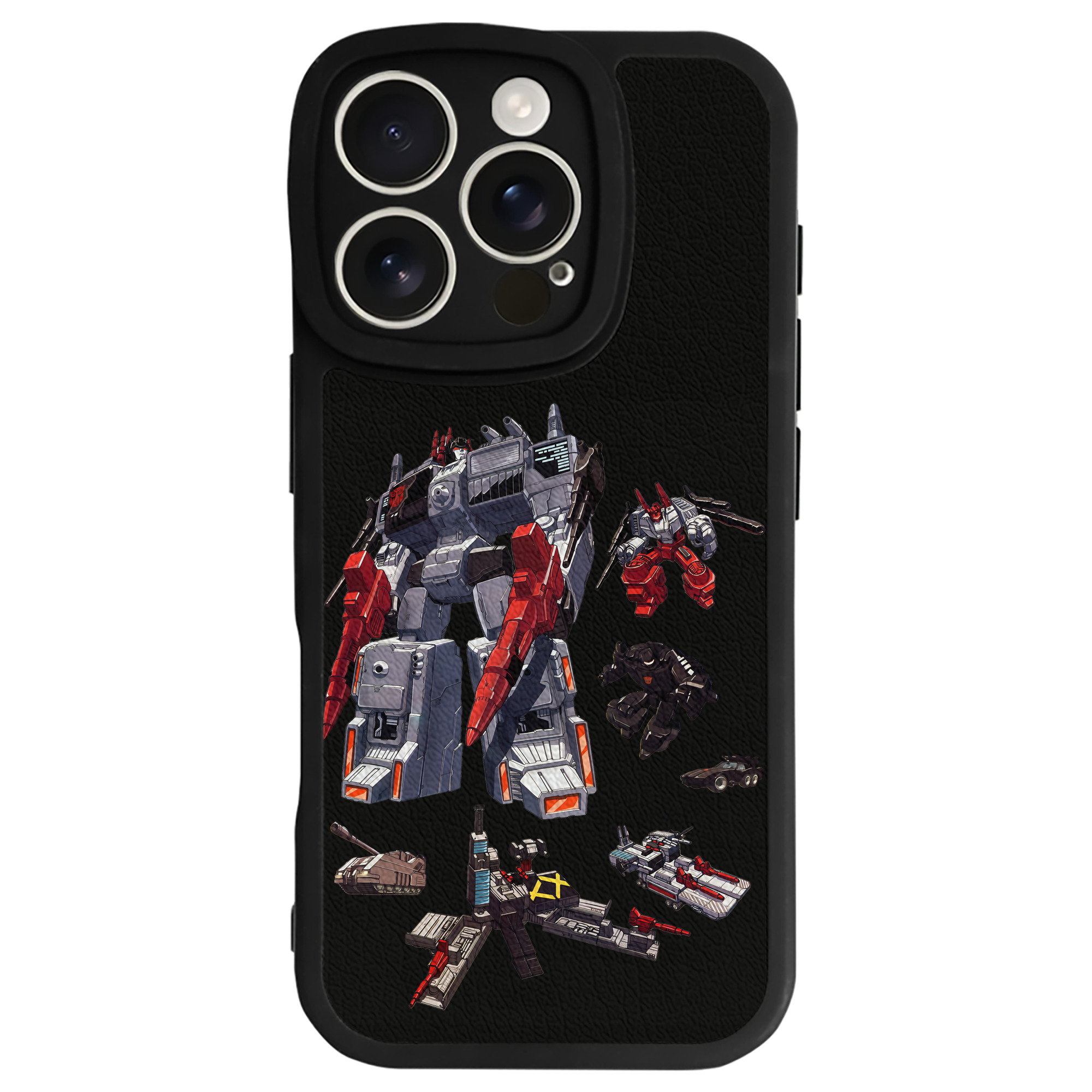 （画像用） Transformers トランスフォーマー 【iPhone 16シリーズ対応】シリコンスマホケース（レザー調） 材質：シリコン